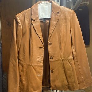 Tan Leather Jacket.